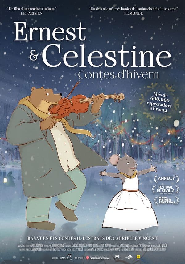 Cartell de Ernest & Celestine, contes d'hivern
