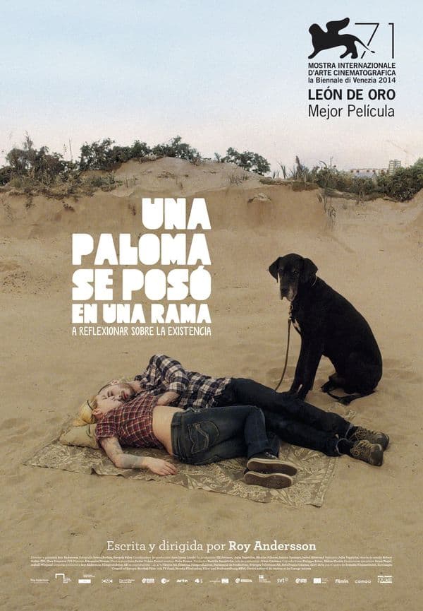Cartell de Una paloma se posó en una rama a reflexionar sobre la existencia